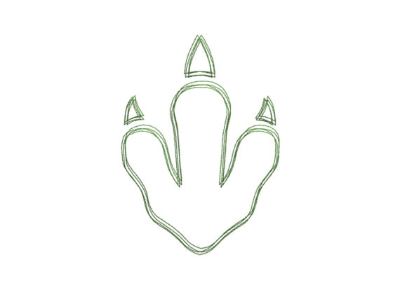 Dinosaur Paw Scribble Stitch