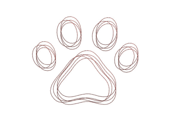 Dog Paw Scribble Stitch