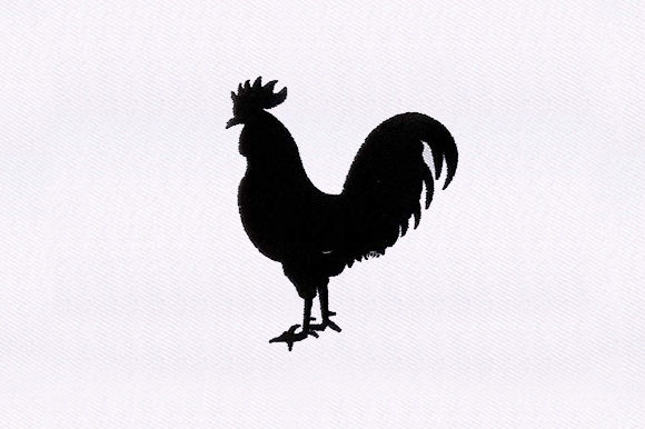 Filled Rooster Embroidery Design