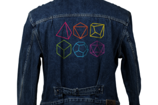 Linework Dice: Geek-Chic Embroidery for Meaningful Gifts