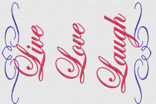Live, Love, Laugh: A Timeless Embroidery Design for Meaningful Gifts