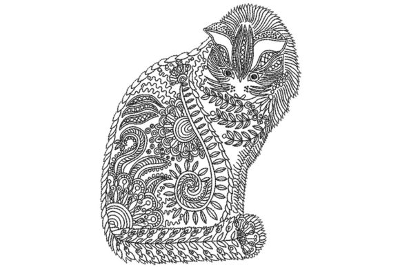 Ornamental Cat: A Seasonal Embroidery Gem