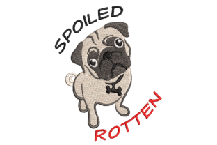 Spoiled Rotten Pug: A Holiday-Ready Embroidery Gem