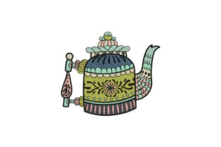 Tea Pot: A Charming Embroidery Design for Meaningful Personalized Gifts